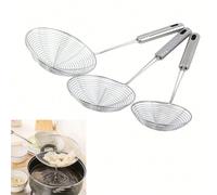 1 pièce Passoire de friture durable en acier inoxydable, ustensile de cuisine pour la friture, peut être utilisé comme passoire, accessoire de cuisine, outil de cuisine essentiel, cadeau pour le chef 