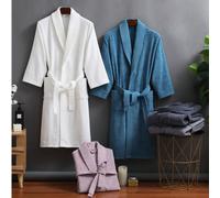 1 pièce Peignoir de bain de style long, peignoir de bain unisexe adulte, de qualité hôtelière supérieure, tissu éponge épais, peignoir toutes saisons, doux et absorbant, coupe ample, plusieurs couleur