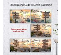 1 pièce Peinture sur canevas personnalisée avec cadre intérieur, supportant la personnalisation du nom & du texte, 20x30cm/8x12in ou 30x40cm/12x16in, un excellent cadeau personnalisé individuel pour l