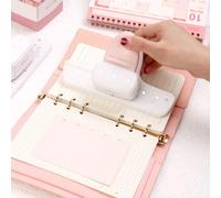 1 pièce Perforateur de feuilles détachables pour agenda quotidien, perforateur de papier réglable 3 trous, capacité de 8 feuilles, pour cahiers de taille A5, A6, A7, pour le scrapbooking Acier inoxyda