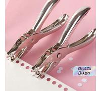 1 pièce Perforatrice métallique à un trou pour l'école et le bureau, pour le scrapbooking des bordures et retour à l'école, fournitures scolaires 1 pièce, ouverture 6 mmAcier inoxydable