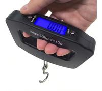1 pièce Pèse-bagage numérique portable 110 lb/50 kg, convient pour les outils automobiles, balance électronique portable avec écran LCD rétroéclairé, accessoire de voyage (piles non incluses) noir,Noi