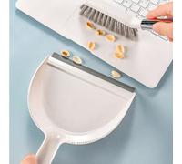 1 pièce Petit ensemble balai et pelle à poussière pour usage domestique - Brosse à poils doux de bureau pour nettoyer les lits, mini balai de petite taille, pelle à poussière et pelle à ordures, convi