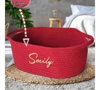 1 pièce Petit panier de rangement en corde au design tressé à la main, panier de rangement de bureau pour le salon, la chambre, le bureau, la table de chevet, convient pour les cosmétiques, les jouets