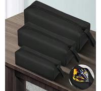 1 pièce Petit sac de rangement en toile Oxford 600D, adapté pour les outils à main, les vis, les forets, les pièces métalliques - Sac à outils pratique à fermeture éclair, sacoche à outils polyvalente