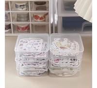 1 pièce Petite boîte de rangement transparente avec couvercle à charnière 10 pièces,1 pièce,5 piècesPolypropylène