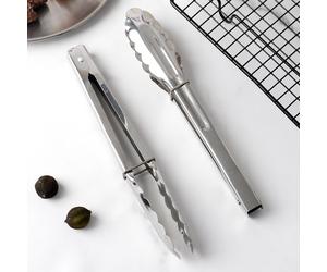 1 pièce Petite pince alimentaire en acier inoxydable de 9 pouces, pince alimentaire de cuisine résistante à la chaleur, pince à steak pour barbecue, pince à buffet et à pâtisserie Taille UniqueAcier i