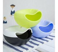 1 pièce pièce Boîte de rangement pour graines de tournesol, pop-corn, bonbons, plateau à double couche pour fruits secs, boîte de rangement créative pour déchets, boîte à double couche pour collations