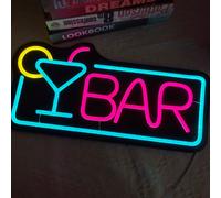 1 pièce pièce Enseigne néon LED à luminosité réglable, alimentée par USB, convient pour les festivals de musique, les bars, les boîtes de nuit, les salons pour hommes, les bars d'hôtel, les restaurant