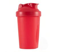 1 pièce pièce Tasse à secouer rouge 12oz/400ml, crochet anneau classique, conception étanche, avec échelle, petit mélangeur en acier inoxydable, certifié PP5, lave-vaisselle, convient pour le sport, l