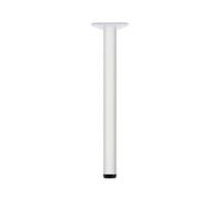 1 Pièce Pied de Meuble en Métal Patte de Table Réglable,Jambes en Métal,Pieds de Support de Alliage d'aluminium pour Plan de Travail,avec Vis,Blanc,Hauteur Personnalisée (55cm(21.7in))
