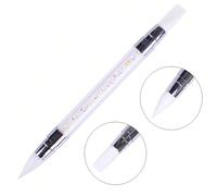 1 pièce Pinceau d'art pour ongles en acrylique à double extrémité, 1 pièce Pinceau d'art pour ongles en acrylique en silicone, Stylo d'art pour ongles à manche strass à double tête, convient pour la c