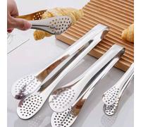 1 pièce Pinces à aliments en acier inoxydable, pinces de grillage alimentaire classiques argentées pour la cuisine L,M,S,XLAcier inoxydable