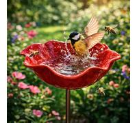 1 pièce Piquet de décoration de jardin en métal fait main, décoration de cour, bain pour oiseaux et abeilles, station d'eau pour papillons, mangeoire pour pollinisateurs, abreuvoir pour colibris, scul