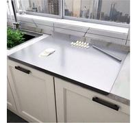 1 pièce Planche à découper de luxe en acier inoxydable 304 - Surface de bloc de boucher anti-moisissure durable - Outil de cuisine essentiel pour les chefs à domicile et les passionnés de cuisine, pla