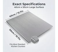 1 pièce Planche à découper de luxe en acier inoxydable - Surface de bloc de boucher anti-moisissure - Outil de cuisine essentiel pour les chefs à domicile et les passionnés de cuisine, Planche à décou