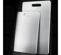 1 pièce Planche à découper en acier inoxydable, bloc à hacher argenté à vendre pour la cuisine L,M,SAcier inoxydable