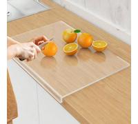 1 pièce Planche à découper en acrylique pour plan de travail de cuisine, planche à découper en acrylique transparente - renforcée, durable, antidérapante, résistante aux taches, anti-moisissure, convi