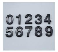1 pièce Plaque de numéro de porte 3D en ABS, panneau de numéro noir moderne avec dos auto-adhésif, convient pour la maison, l'appartement, la boîte aux lettres 8 (5 cm),9 (5 cm),6 (5 cm),7 (5 cm),5 (5