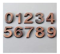 1 pièce Plaque de numéro de porte créative 3D en style art de numéro en bronze brossé, contour exquis, matériau ABS, convient pour le bureau, la maison d'hôtes, l'entrée de la maison 8 (5 cm),9 (5 cm)