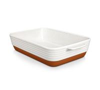 1 pièce plat à four, plat à four en faïence, plat à four rectangulaire pour pain, lasagnes, pizza, gâteau, surface sésame