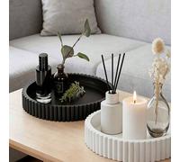 1 pièce Plateau à bijoux, plateau de table basse, support d'aromathérapie, plateau de rangement rond, matériau en plastique ABS, pour le rangement et l'organisation, convient pour la maison, la chambr