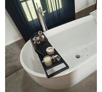 1 pièce Plateau de baignoire en bambou extensible, Caddy de baignoire réglable, Étagère de rangement antidérapante, Support de baignoire pour la maison, Peut contenir téléphone, ordinateur portable, a