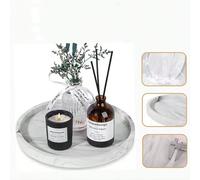 1 pièce Plateau de vanité en silicone premium à motif marbre - Organisateur de comptoir de salle de bain antidérapant, convient pour l'affichage de soins de la peau/cosmétiques sur le bureau, support 