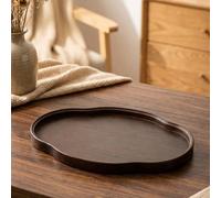 1 pièce Plateau multifonctionnel pratique - Forme asymétrique rétro avec un couvercle, plateau à thé, convient pour la maison, le bureau, l'hôtel ou la décoration de cadeau, en particulier pour le sal