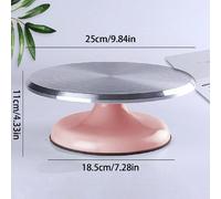 1 pièce Plateau tournant à gâteau en alliage d'aluminium de 10 pouces, support rotatif antidérapant pour desserts, convient pour les outils de décoration de gâteaux, les ustensiles de cuisine, les acc