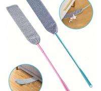1 pièce Plumeau avec manche télescopique et tête en fibre ultra-fine pliable, lavable, convient pour nettoyer le bas des meubles 1 pièce-vert,1 chiffon de rechange gris,1PC-Rose,1 crochet transparent,
