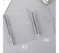 1 pièce Pochette à fermeture éclair en PVC transparent A5/A6, durable & imperméable, design à 6 anneaux, pratique pour organiser les documents, les photos, l'argent | Parfait pour le rangement à la ma