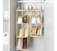 1 pièce Pochette détachable à 2/3/4 compartiments, organisateur de sac à main transparent, porte-sac de rangement, système organisateur économiseur d'espace pour penderie, armoire, chambre à coucher e