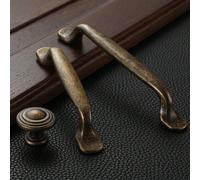 1 pièce Poignée de tiroir de cabinet vintage et antique, bouton de porte d'armoire, de cuisine et de placard en alliage de zinc, bouton de meuble, espacement des trous 96 mm/128 mm/trou unique un seul