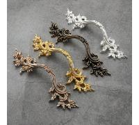 1 pièce Poignée de tiroir en alliage de zinc, bouton de porte de meuble de style vintage américain, poignée de traction de cuisine, tiroir de commode pour la chambre des enfants Argent brillant 64mm/2
