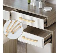 1 Pièce Poignées De Tiroir De Meuble De Cuisine En Alliage D'aluminium Doré Moderne Et Boutons, Poignées De Porte De Garde-robe, Quincaillerie De Meuble 96mm/3.8inch,128mm/5inch,160mm/6.3inch,192mm/7.