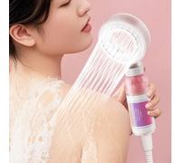 1 pièce Pomme de douche à filtre aromatique, filtre de douche à la vitamine C pour eau dure avec 3 recharges parfumées (rose/magnolia/lavande), pulvérisateur de douche filtré pressurisé et économe en 