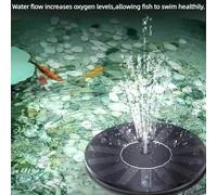 1 pièce Pompe de fontaine solaire pour bain d'oiseaux, pompe de fontaine de lotus étanche pour l'extérieur avec 6 buses, convient pour le bain d'oiseaux, l'étang de jardin, la piscine de patio, fontai