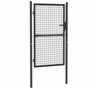 （1 pièce） Portail de jardin grillagé en acier galvanisé gris 100 x 150 cm,18.95 kg - Portillon hfw189611