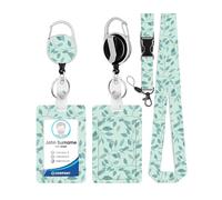 1 Pièce Porte Badge, Jisrcha Porte-Carte pour Enfants, Porte Carte Tour de Cou Rétractable et Détachable Avec Cordon, Porte-Cartes Rétractable Avec Cordon pour Enseignants, Infirmières, Médecins (D)
