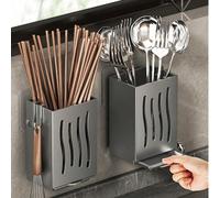 1 pièce Porte-baguettes de cuisine multifonction, égouttoir mural pour baguettes, range-ustensiles de cuisine, fournitures d'organisation domestique, accessoires de cuisine Taille Unique,2 pièces,3 pi