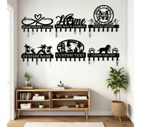 1 pièce Porte-clés en fer personnalisable, plaque de nom, cadeau pour la maison, plaque en fer personnalisée, cadeau de pendaison de crémaillère, crochet porte-clés fait main, crochet porte-clés en mé