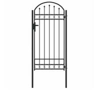 （1 pièce） Porte de Clôture ASSEN 100 x 195 cm Acier enduit de poudre Gris,22.95 kg - Portillon hfw778944