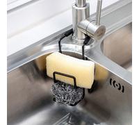 1 pièce porte-éponge de robinet de couleur aléatoire avec égouttoir, porte-raclette en fil d'acier suspendu pour évier de cuisine Taille UniqueFer