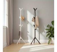 1 pièce Porte-manteau en forme d'arbre moderne - Cintre sur pied avec base triangulaire robuste, en matériau plastique durable, crochets pivotants 360° légers, organisateur d'entrée, de chambre à couc