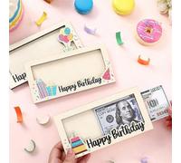 1 pièce Porte-monnaie cadeau en espèces pour anniversaire heureux - Porte-monnaie en bois, convient pour ranger de l'argent liquide ou des cartes-cadeaux pour les anniversaires, parfait pour les faveu
