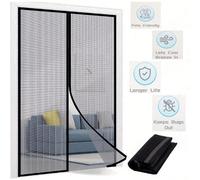 1 pièce Porte moustiquaire magnétique - Fermeture sans couture, robuste, mains libres, pour animaux de compagnie - Barrière anti-insectes résistante aux intempéries pour la maison et le patio - Facile