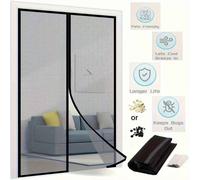 1 pièce Porte moustiquaire magnétique, protection respirante et efficace contre les moustiques, maille souple facile à nettoyer, maille renforcée, adapté aux animaux de compagnie, convient pour la por