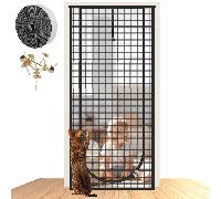 1 pièce Porte moustiquaire pour animaux de compagnie avec fermeture éclair, filet d'isolation respirant anti-moustiques pour animaux de compagnie, résistant aux griffures pour la chambre/le salon 90 x