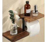 1 pièce Porte-rouleau de papier toilette en bois monté au mur, support de serviette en papier accessoire de salle de bain, décoration de salle de bain, décoration d'automne, accessoires de salle de ba